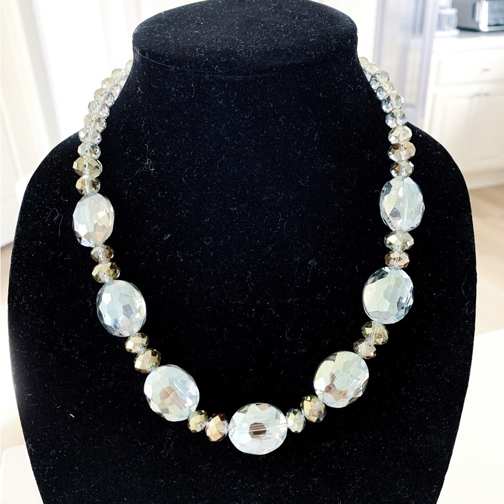 Chunky Clear Crystal Statement Necklace